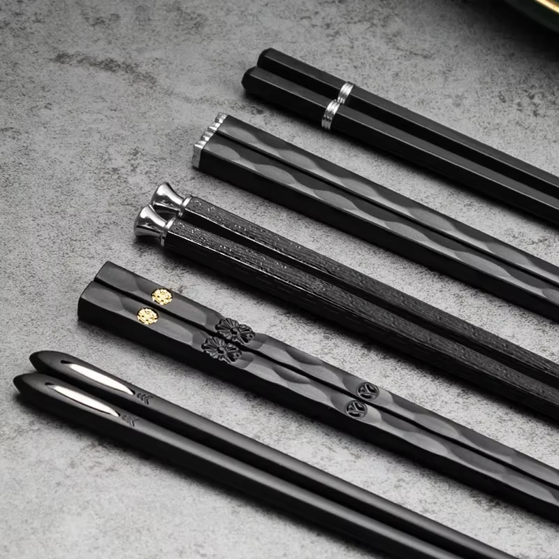 Baguettes japonaises antidérapantes de haute qualité, 5 paires, coréen, maison, hôtel, Restaurant, b