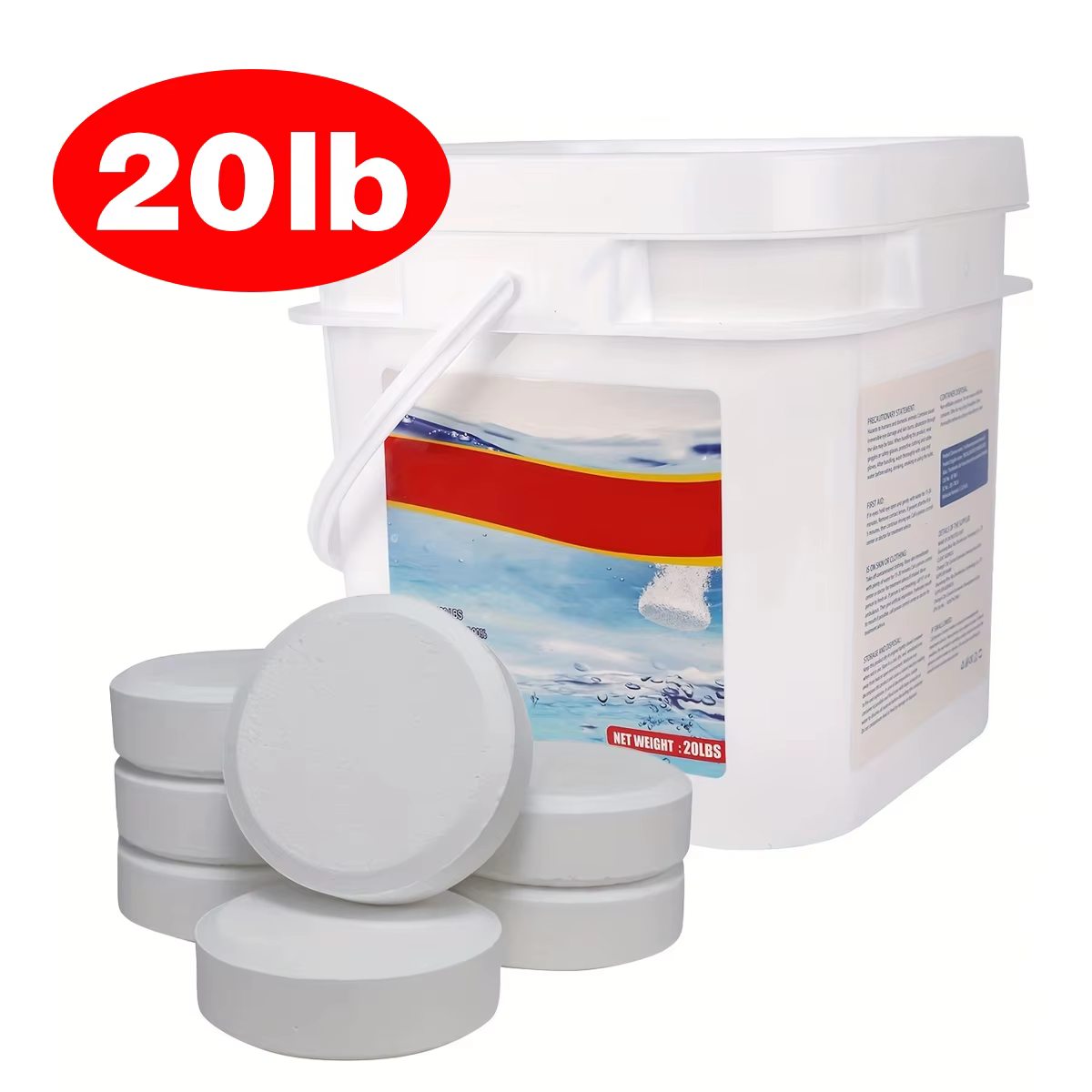 Livres de piscine de 20lb et 3 pouces, combo de tablettes de protection, détachants, soins pour pisc