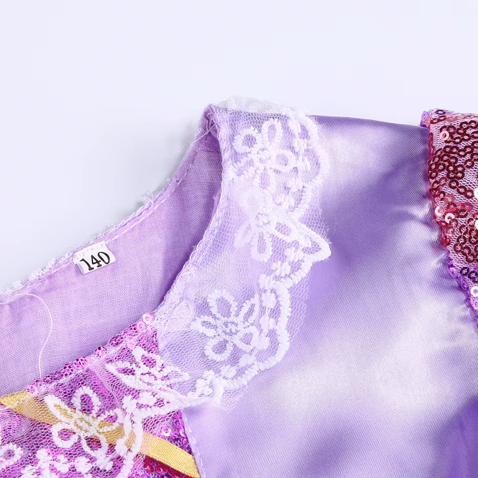 Robe raiponce Disney pour filles, déguisement emmêlé pour enfants, Costume de princesse de carnaval,