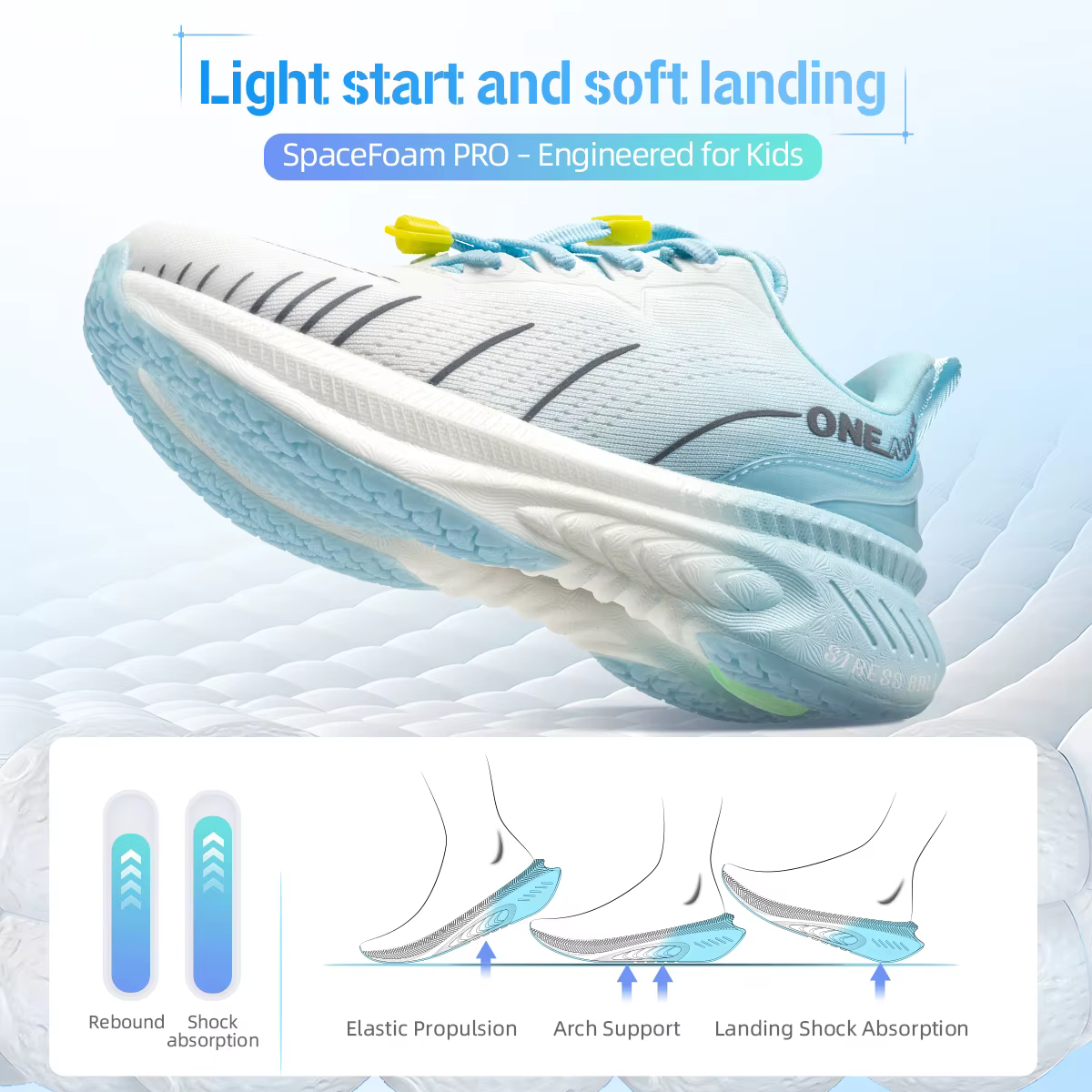 ONEMIX – chaussures de sport imperméables et absorbant les chocs pour enfants, légères, respirantes,