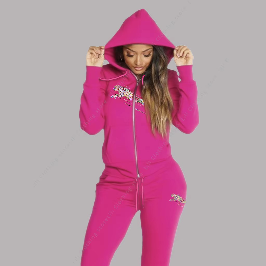 Survêtement femme sweat à capuche esthétique sweats pantalons de survêtement 2 pièces ensemble cardi