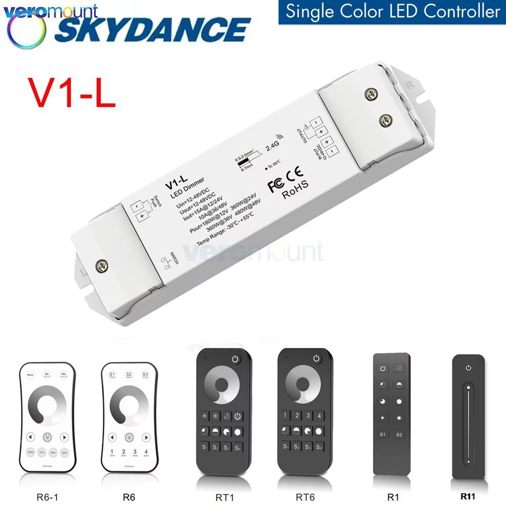 Skydance V1-L 2.4G RF télécommande sans fil V1-L(WT) WiFi Tuya APP + variateur LED Push Dim contrôle