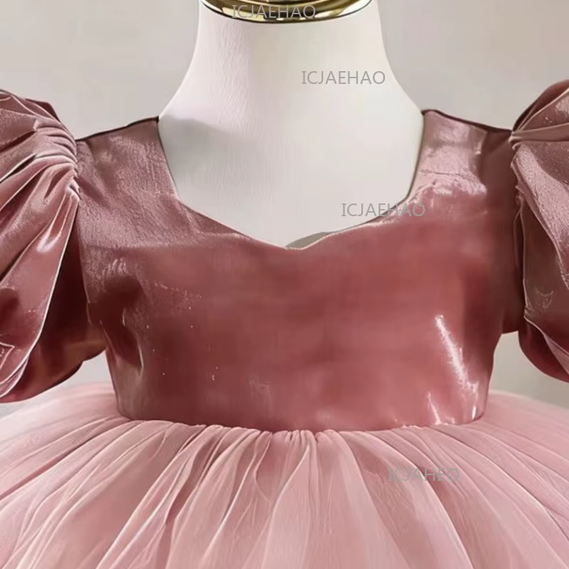 Robe de princesse TutuKids pour enfants, nouvelle jupe à manches bouffantes, robe de soirée élégante
