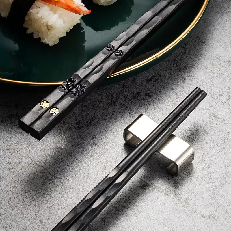 Baguettes japonaises antidérapantes de haute qualité, 5 paires, coréen, maison, hôtel, Restaurant, b