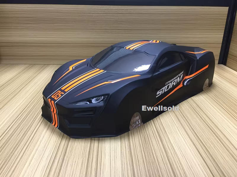Coque de carrosserie peinte en PVC, 9 styles, accessoires pour voitures de course R/C à échelle 1/10