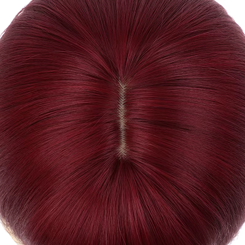 Perruque synthétique de coiffure bob rouge vin à la mode pour la fête, perruque de cosplay d'Hallowe