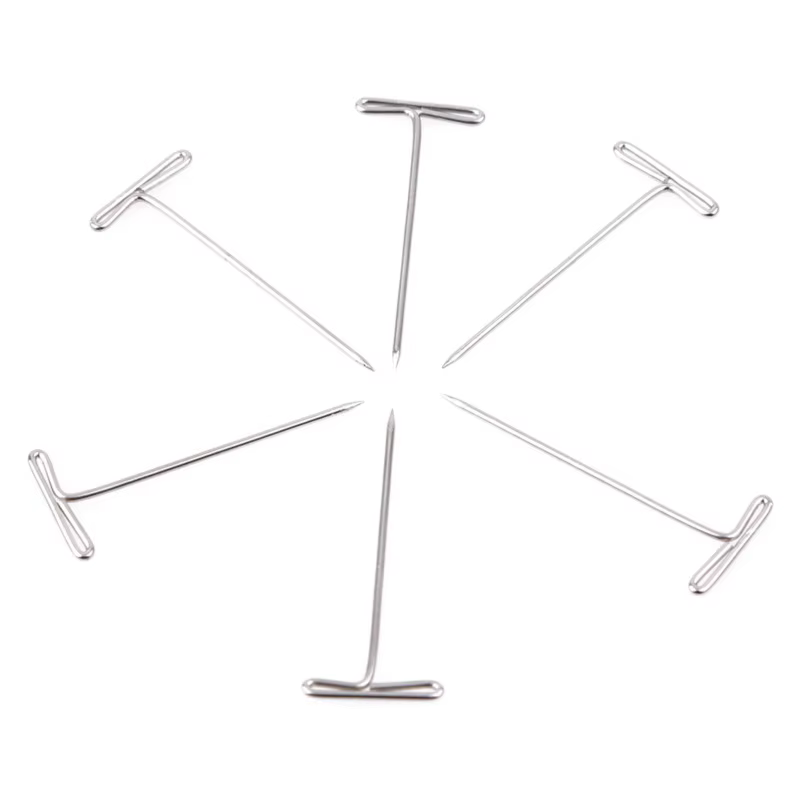 TANT-Pins en acier inoxydable pour perruque, épingles en T grossières, épingles en T exécutives pour