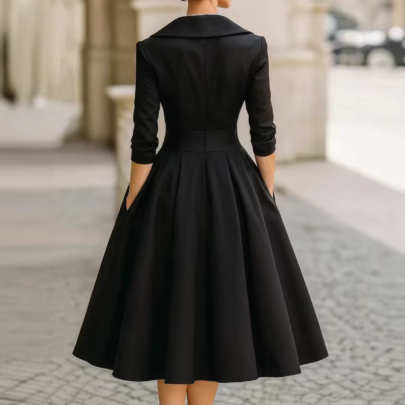 Robe longue élégante et ajustée à manches longues pour femme, style mode et tempérament, taille form