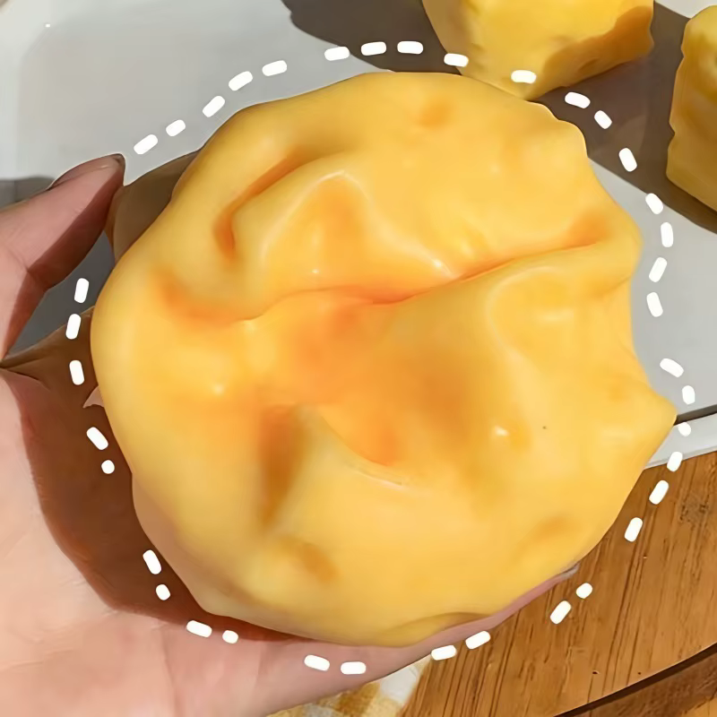 Jouet géant en forme de fromage à presser, taille extra large, jouet anti-stress en forme de fromage
