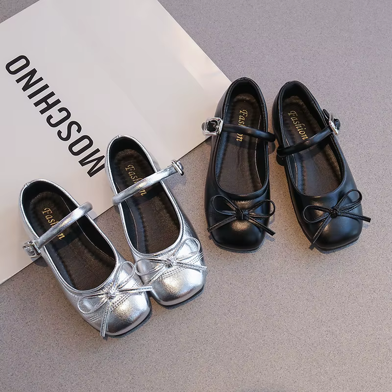 Chaussures en cuir pour filles, style princesse, printemps-automne 2026, mode enfant, Mary Janes sim