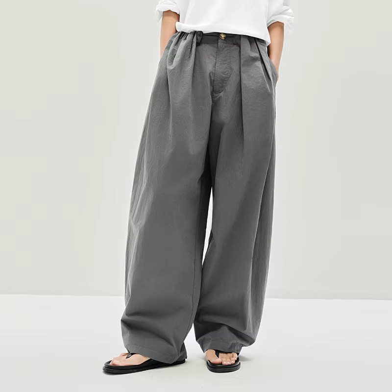 Semir femmes pantalon texturé ample incurvé Long décontracté mode vêtements pour femme texturé tissu