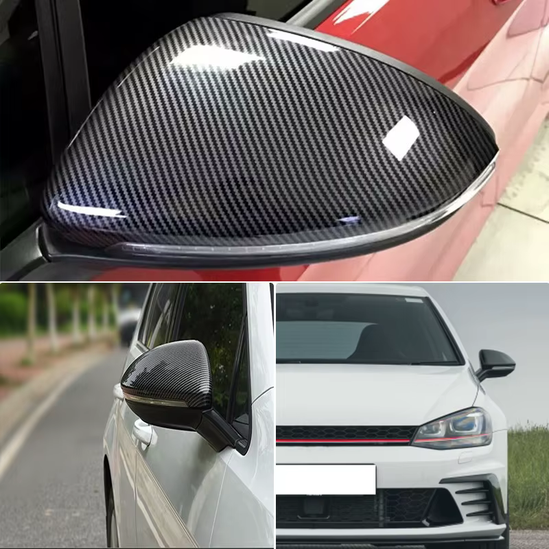 Boîtier de couvercle de rétroviseur de remplacement pour VW Golf 7 MK7 GTI 2014 – 18, noir/blanc/car