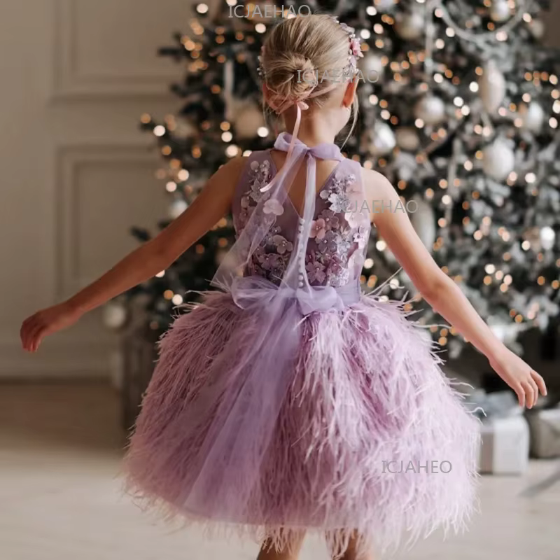 Nouvelle Robe de Cérémonie Élégante Sans Manches pour Enfants, Tenue de Fête d'Anniversaire, Robe de
