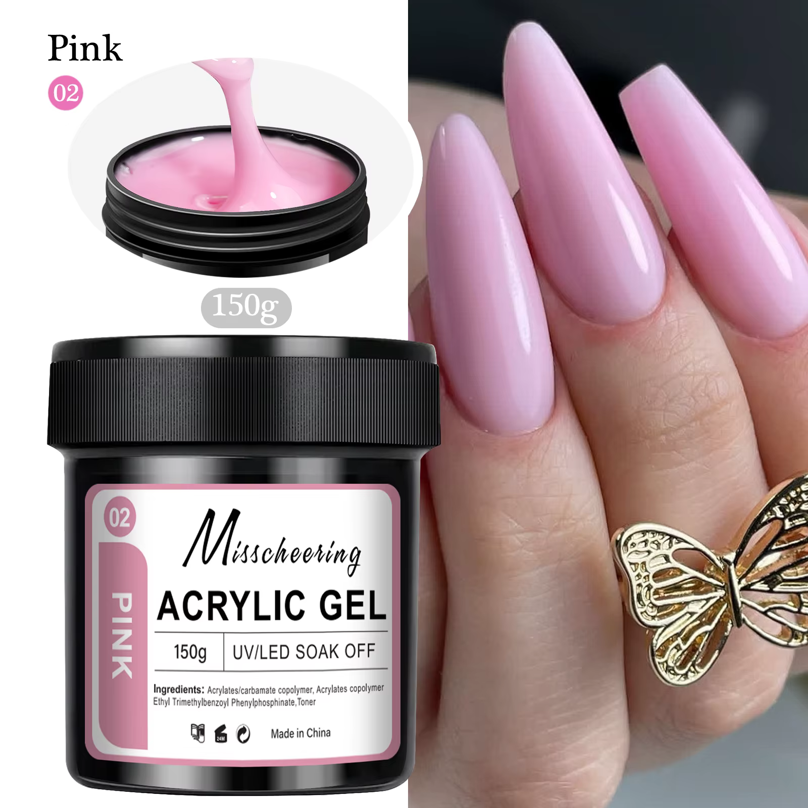 1 pot 100/150g Poly Gel pour ongles UV LED durci constructeur Gel pour ongles acrylique cristal Exte