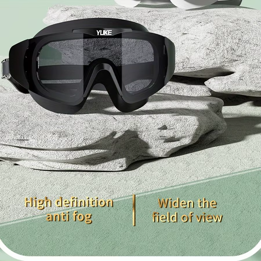 Lunettes de natation HD étanches et anti-buée, grand cadre galvanisé, design unisexe pour profession