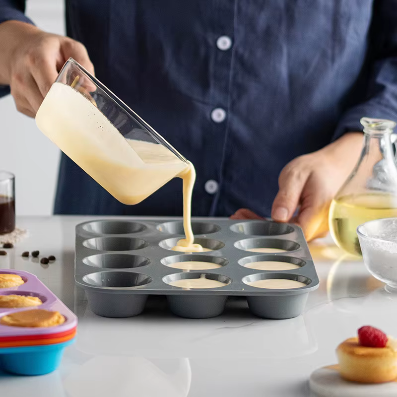 Moule de cuisson en Silicone à 12 trous pour la cuisson, ustensiles de cuisson 3D, sphère ronde au c