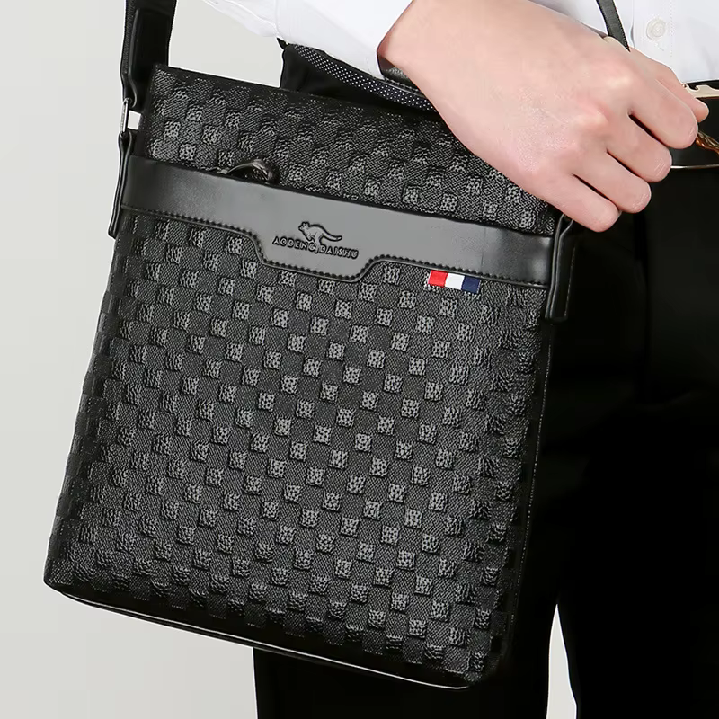 Sac à bandoulière simple en cuir de vache véritable pour hommes, nouveau Style 2025, sac d'affaires
