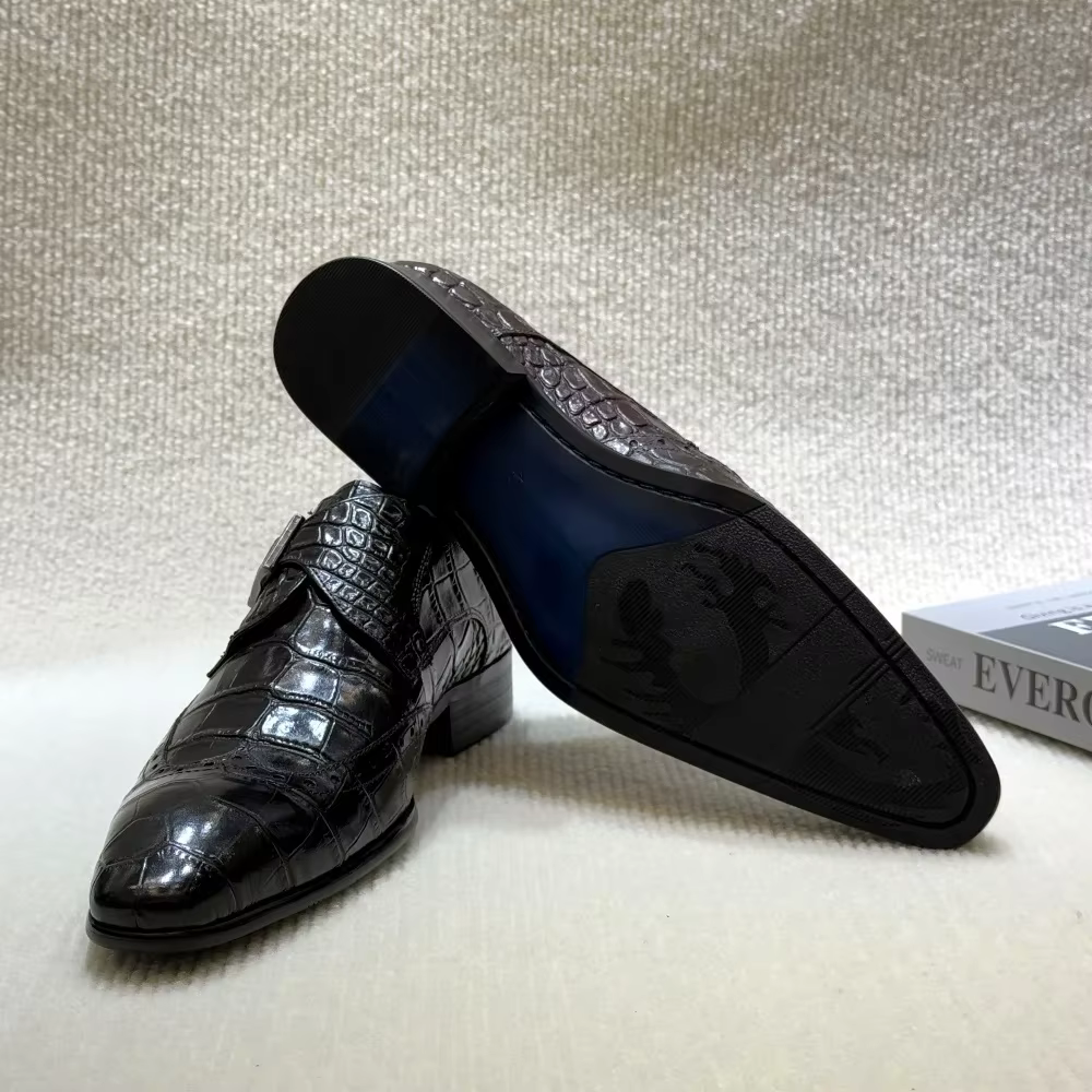 FELIX CHU mocassins formels à enfiler en cuir véritable pour hommes, chaussures de robe de mariée ri