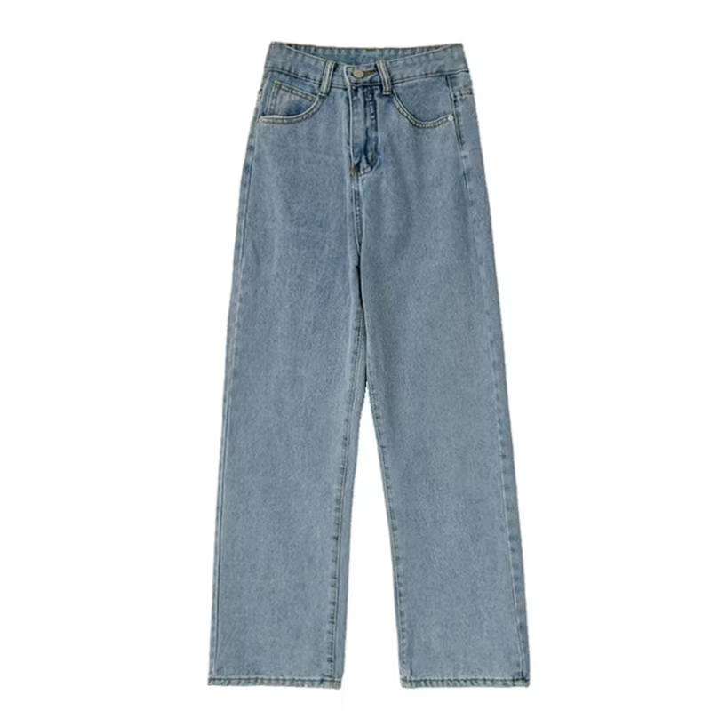 Automne printemps jean femmes Denim pantalon Vintage pantalon droit mode femme blanc noir solide amp