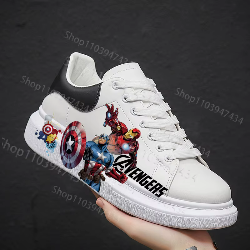 Chaussures de basket populaires pour homme avec impression Avengers, série Captain America, produits