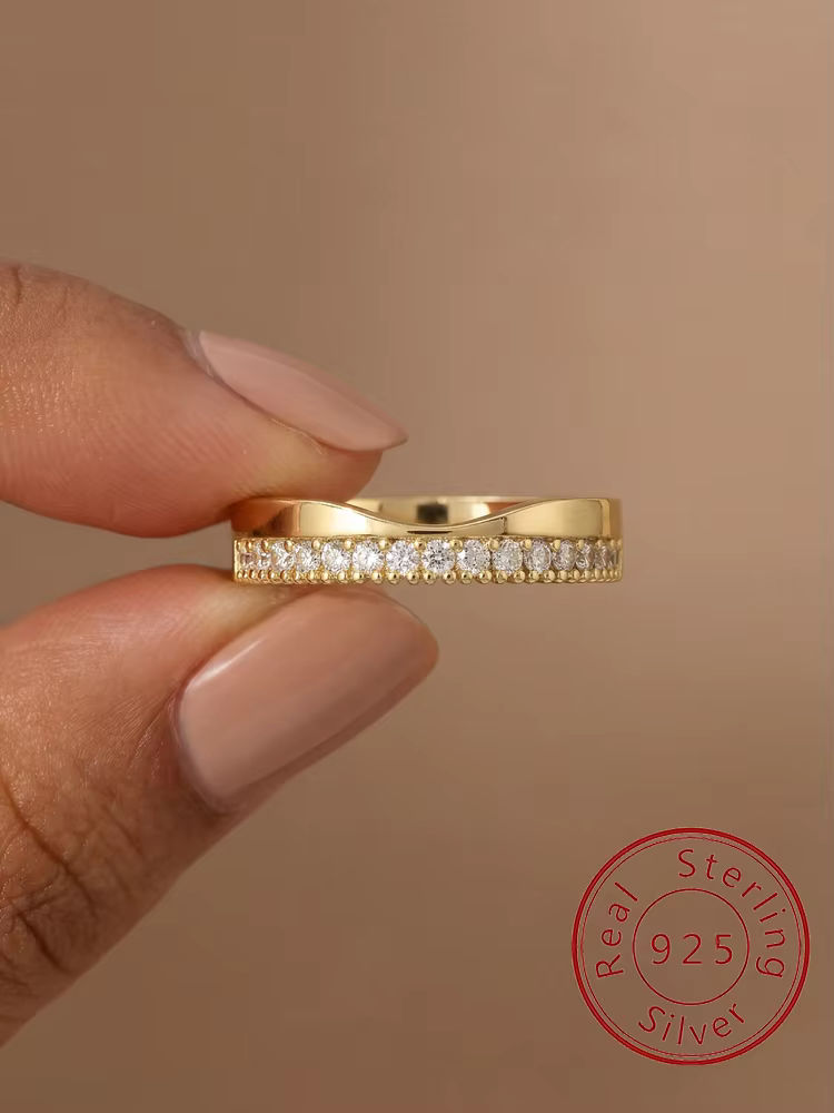 Bague minimaliste en argent Sterling 925 pour femmes, bague en Zircon avec sourire, fête d'anniversa