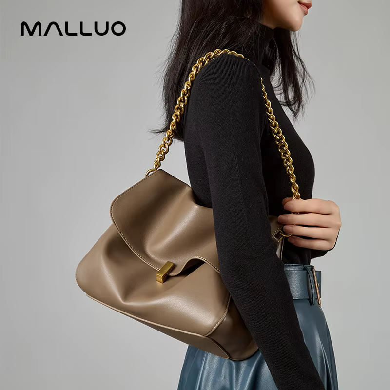 Grand Sac à Main en Cuir de Vache group pour Femme, Sacoche de Luxe Solide, à Rabat, Style Coréen