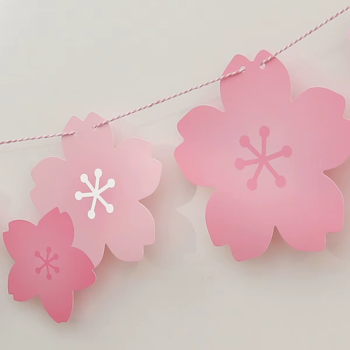 Drapeau rose en fleurs de cerisier, 1 pièce, décoration de fête, aménagement mural de salle