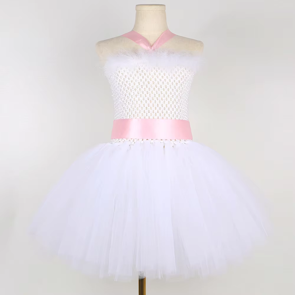 Costumes de lapin blanc pour bébés filles, robe fantaisie de vacances de pâques, tenue d'halloween p