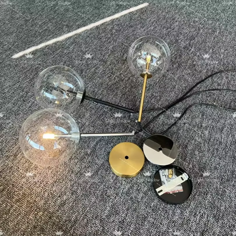 Boule de verre à bulles pendentif éclairage pour chambre chevet cuisine salle à manger salle de bain