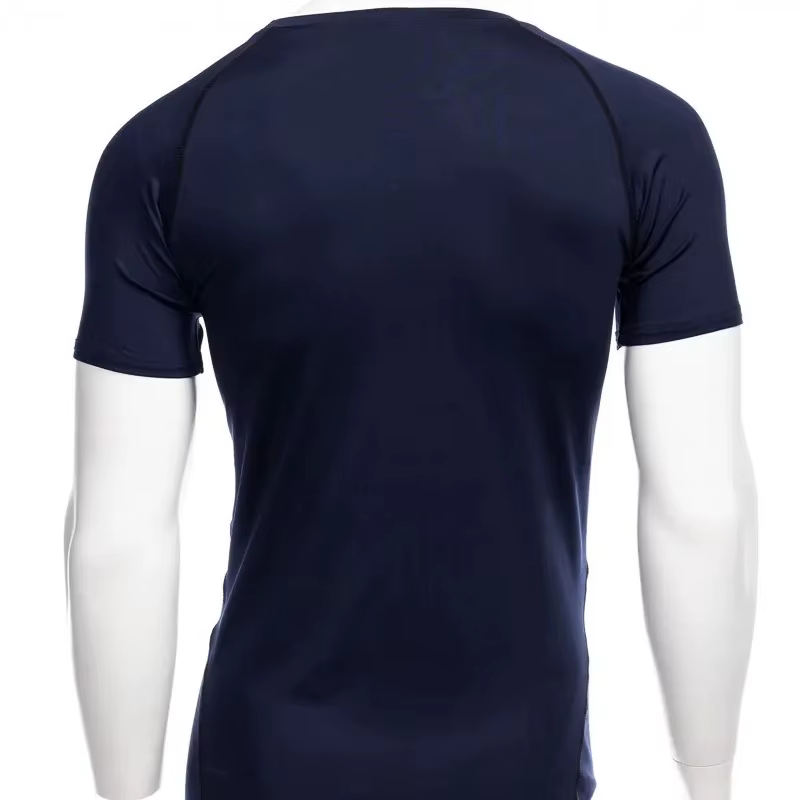 Chemise de sport à Compression pour hommes, T-Shirt à manches courtes, séchage rapide, haut de fitne