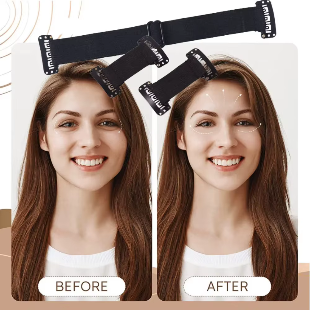 Bandes de lifting portables, sourcils et yeux invisibles réglables, sangle d'étirement élastique réu