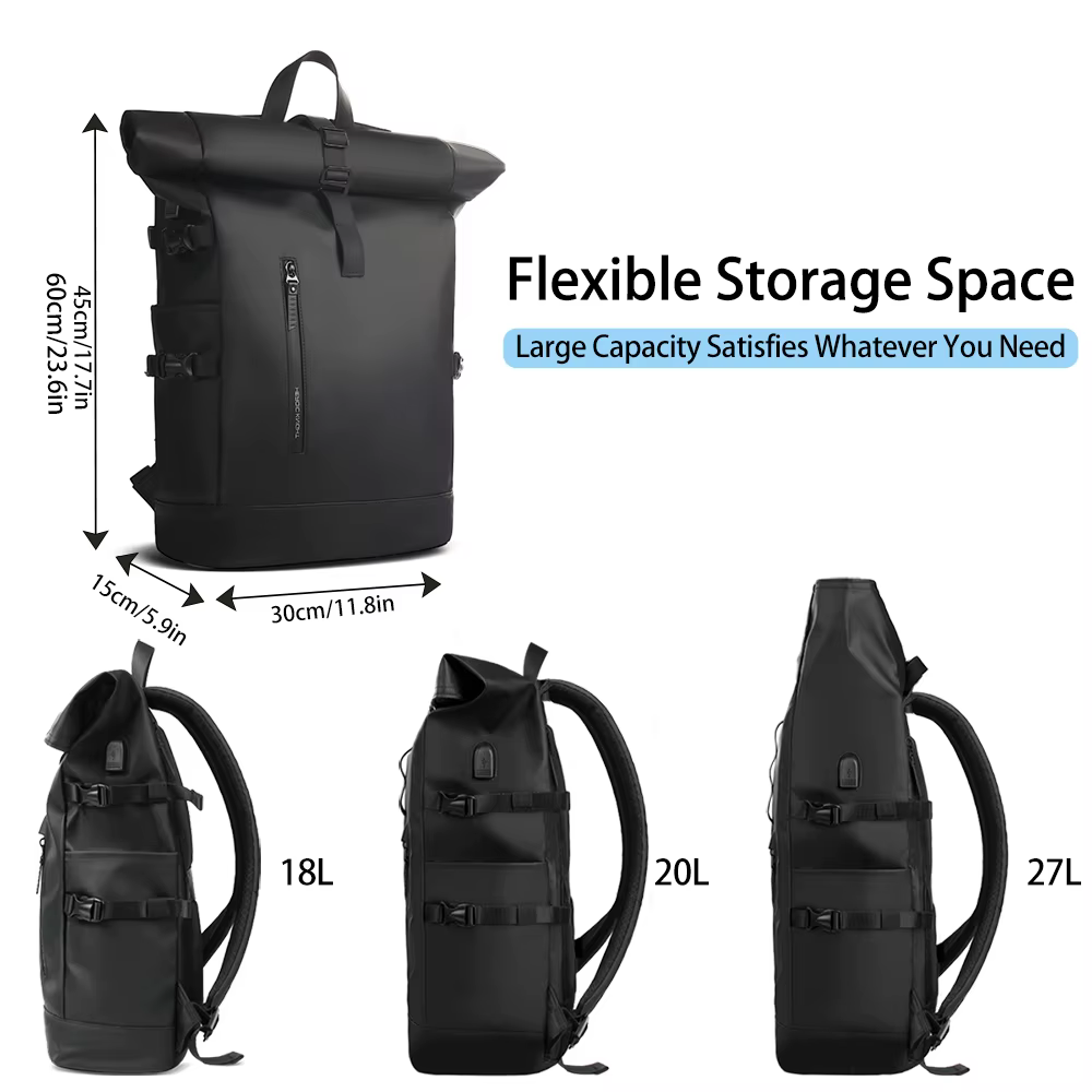 Heroic Knight sac à dos pour hommes sac à dos étanche à roulettes femmes voyage extensible USB charg