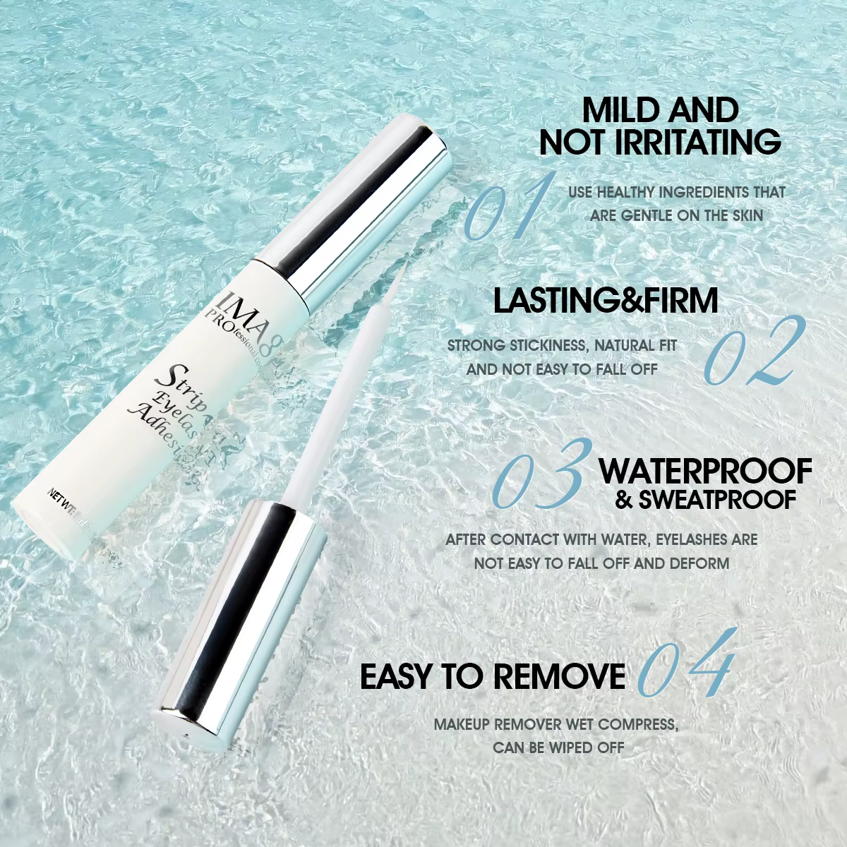 IMAGIC – colle pour extensions de faux-cils, 5ml, imperméable, séchage rapide, longue durée, forte, 