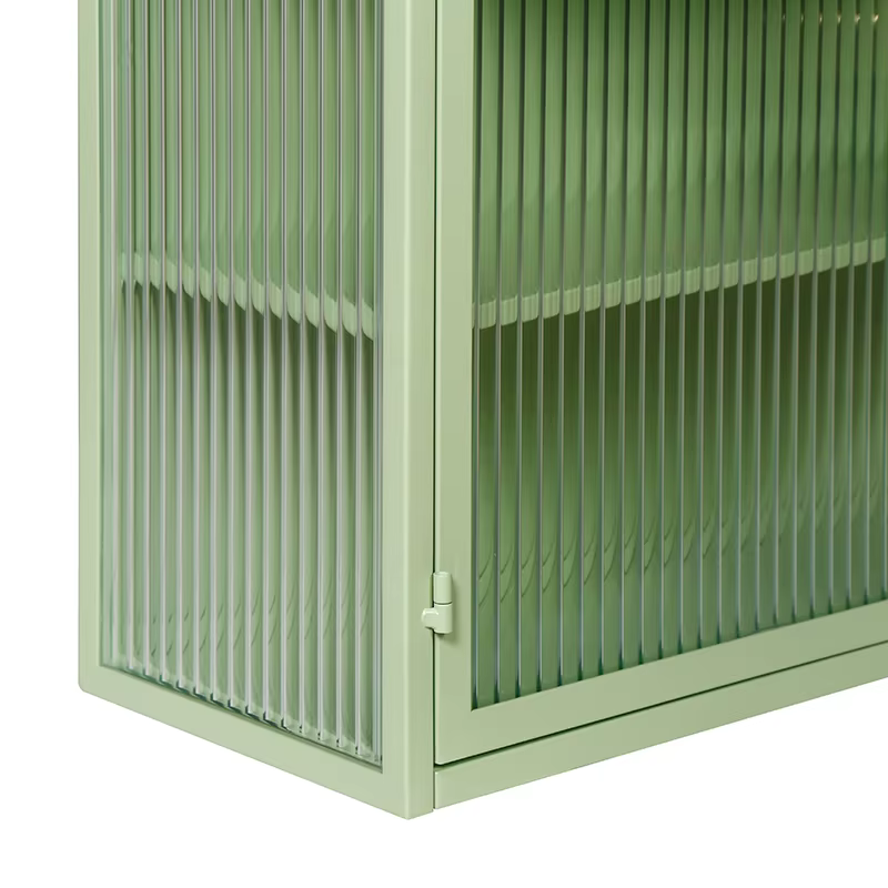 Armoire Murale Moderne à Deux Portes en Verre de 27.56 Pouces, avec Rangement à Trois Niveaux, pour 
