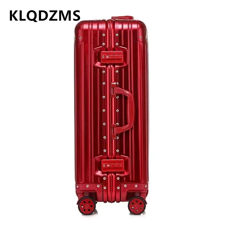 KLQDZMS 20 "24" 26 "29 pouces bagages d'affaires tout en aluminium magnésium alliage boîte d'embarqu