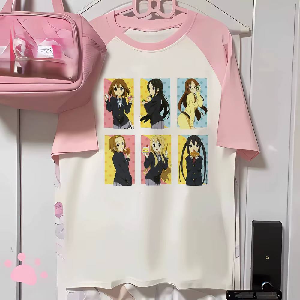 K-on t-shirts femmes bande dessinée t-shirt femme designer drôle vêtements graphiques