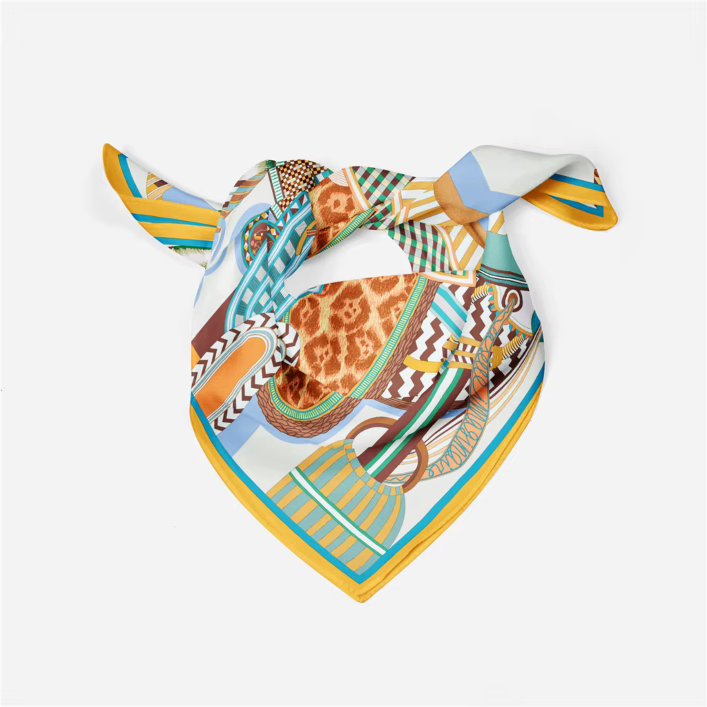 53cm Design magnifique selle marque carré écharpe femme nouvelle Foulard en soie femmes Bandana luxe