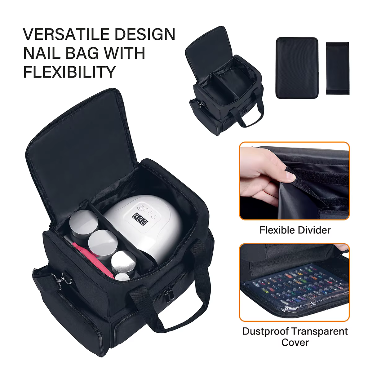 Étui de rangement de vernis à ongles de grande capacité, 80 bouteilles, rangement de voyage Portable