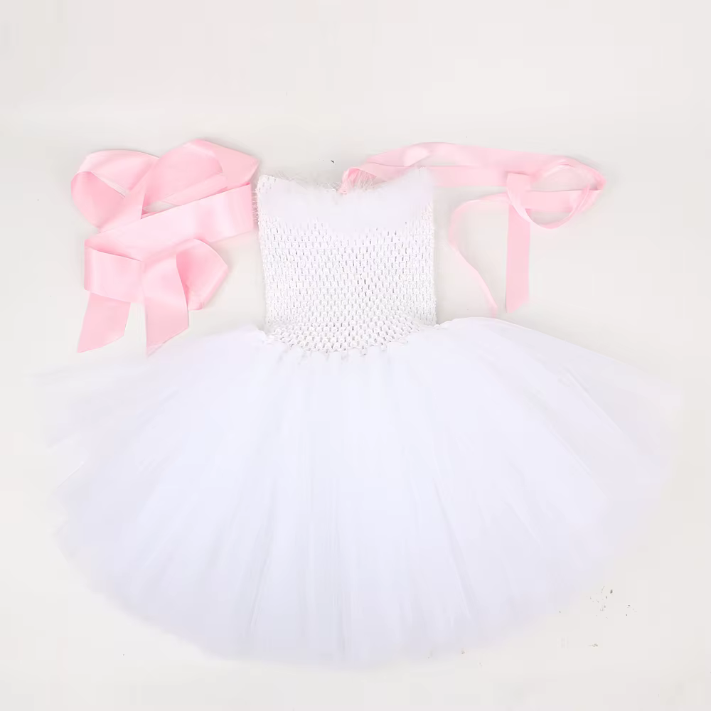 Costumes de lapin blanc pour bébés filles, robe fantaisie de vacances de pâques, tenue d'halloween p