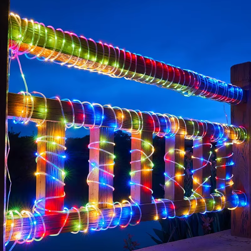 Tube solaire extérieur corde lumière LED jardin décoration de noël fée chaîne lumière 32 m/22 M/12 M
