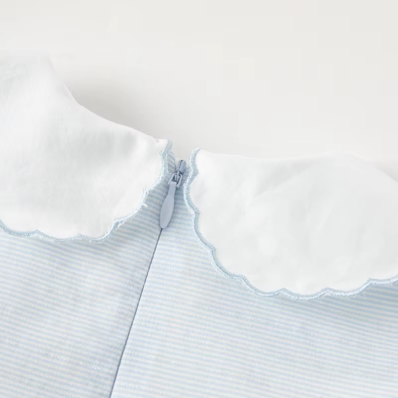 MACGirls-Robes décontractées en coton pour enfants, manches bulles, aérées, été, princesse, extérieu