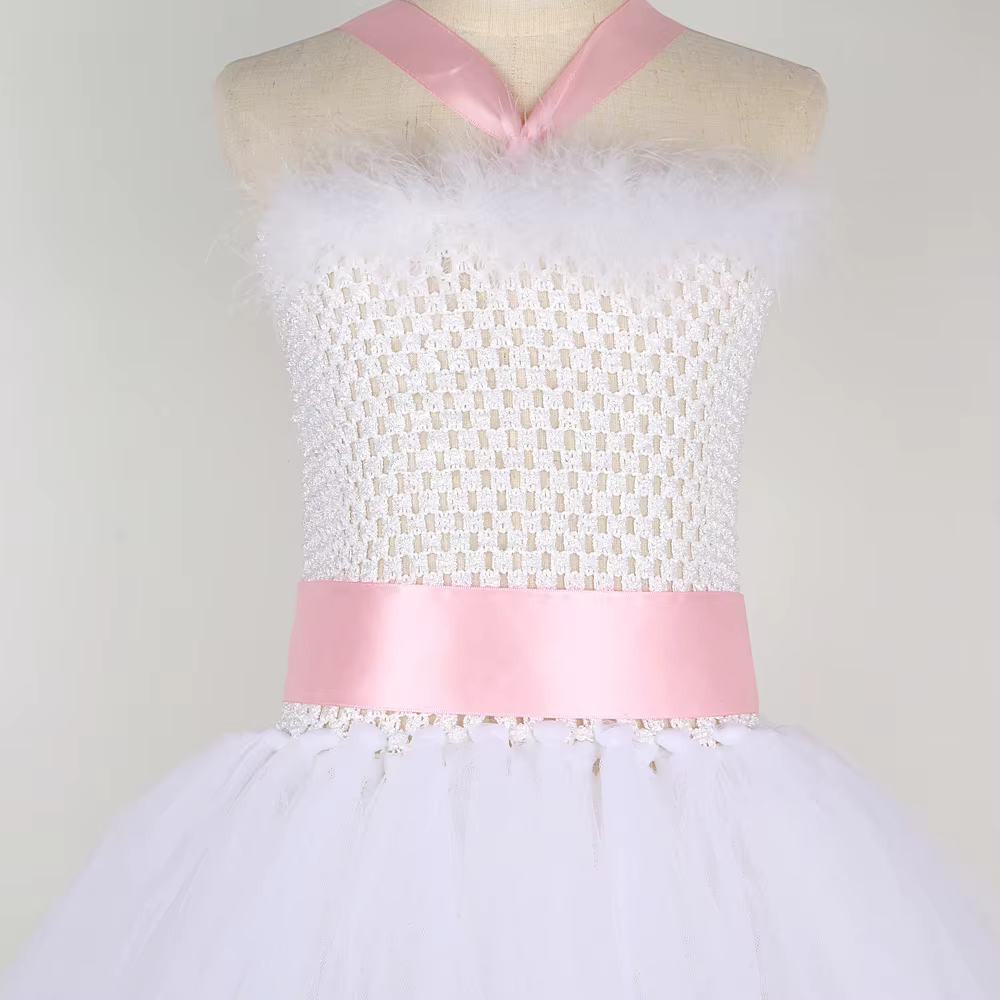 Costumes de lapin blanc pour bébés filles, robe fantaisie de vacances de pâques, tenue d'halloween p