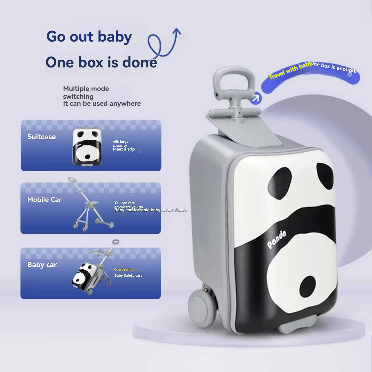 Ensemble de bagages pour enfants 1 pièce qui peut être posé et interdit, valise trolley avec valise 