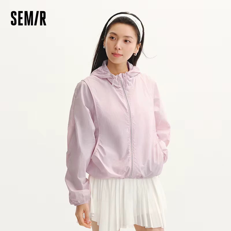 Veste UV Femme Semir 2026 – Sensation de Fraîcheur, Maille Respirante, Coupe Ample, Capuche à Cordon