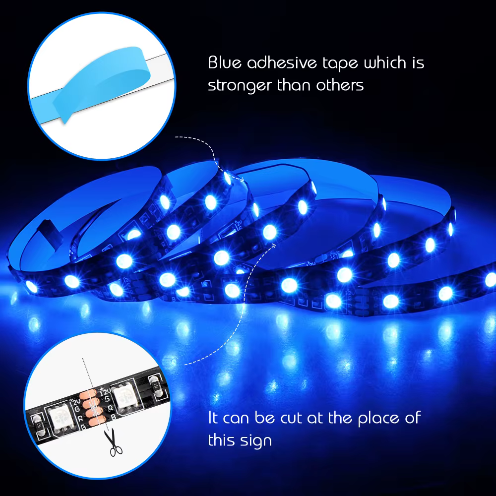 Bande lumineuse Led RGB pour PC de jeu, 12V, 4 broches, 5050 RGB, pour Aura Sync MSI Mystic Light, c