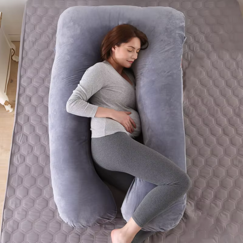 Oreiller enceinte 120x70cm pour femmes enceintes, coussins doux de grossesse, soutien de maternité,