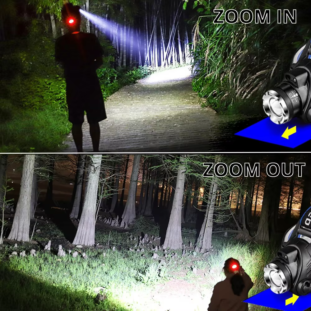 Lampe de sauna LED étanche, lampe frontale de pêche, lampe n'aime, lumière de camping super lumineus