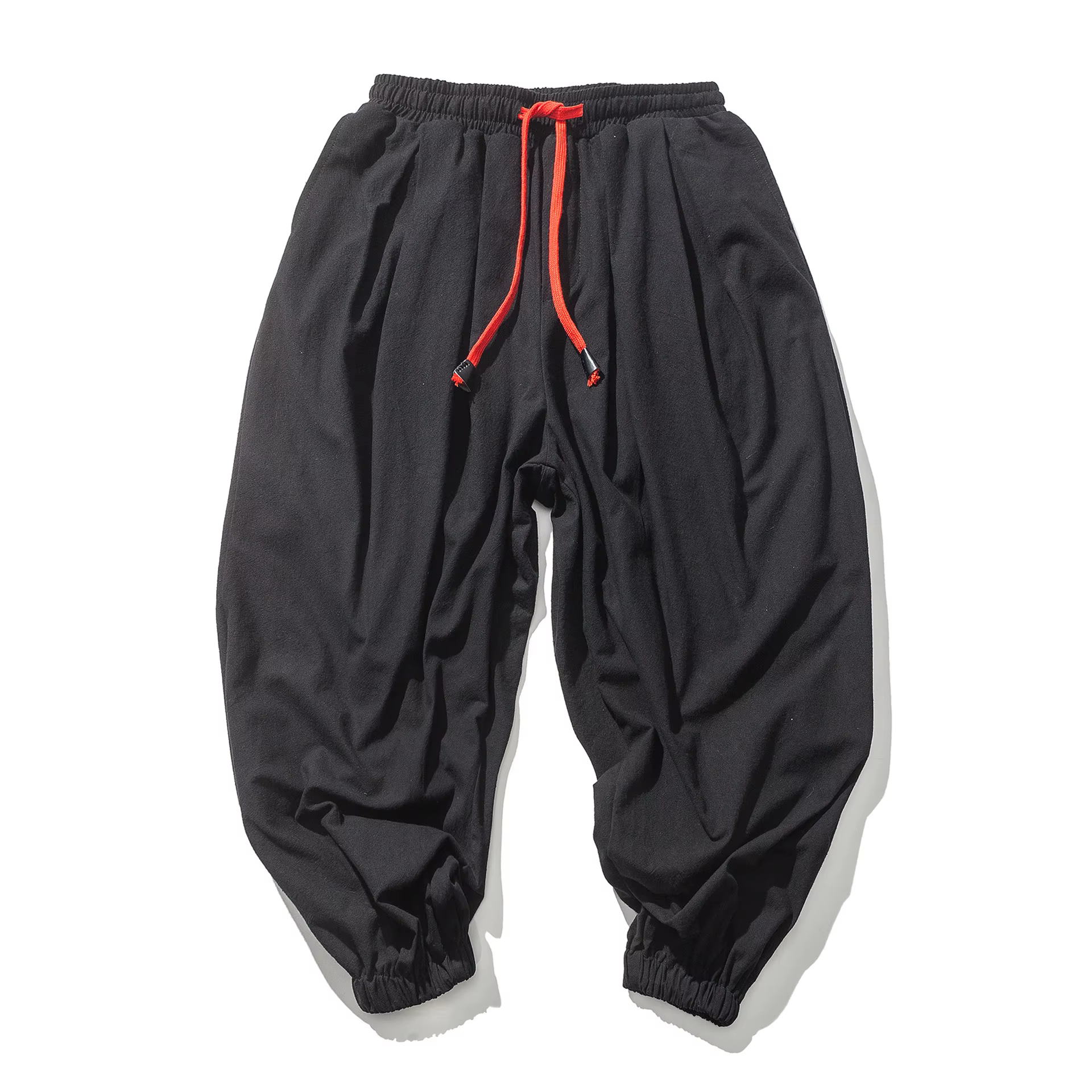 FGKKS printemps hommes sarouel ample lin chinois surpoids pantalons de survêtement de haute qualité