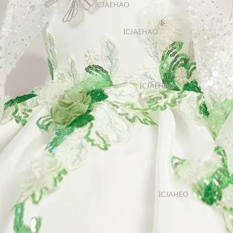 Nouvelle Robe de Princesse pour Bébé Fille 2026, Robe Tutu à Fleurs et Perles pour Fête d'Anniversai