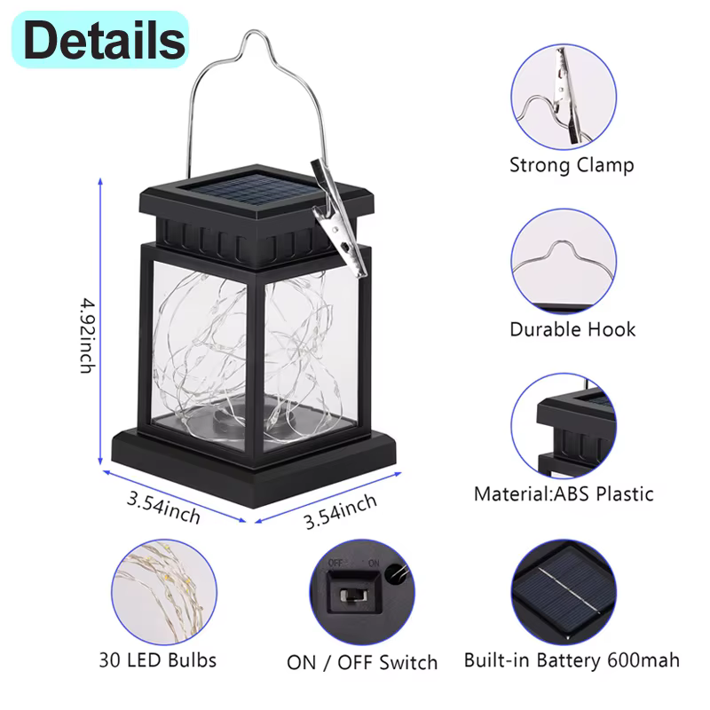 Lanternes solaires à LED pour extérieur, panneau de sol, bougie Terraza, extérieur, intérieur, balco